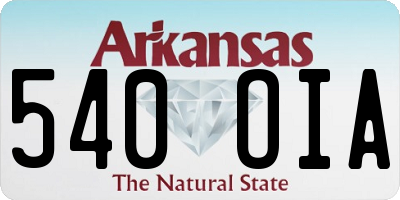AR license plate 540OIA