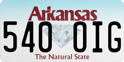AR license plate 540OIG