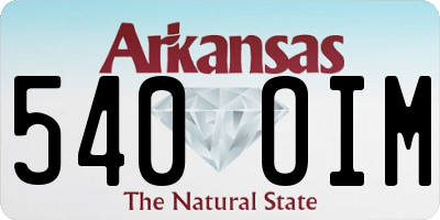 AR license plate 540OIM