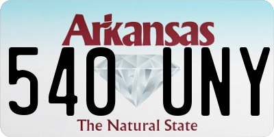 AR license plate 540UNY