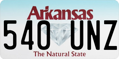 AR license plate 540UNZ