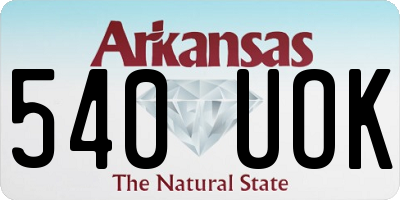 AR license plate 540UOK