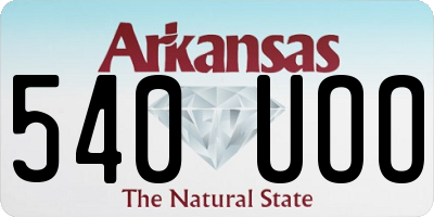 AR license plate 540UOO