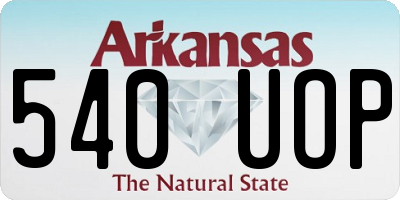 AR license plate 540UOP