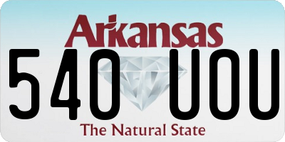 AR license plate 540UOU