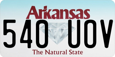AR license plate 540UOV