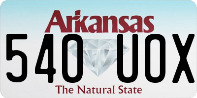 AR license plate 540UOX