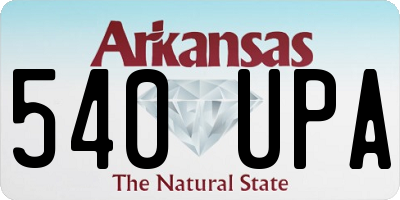 AR license plate 540UPA