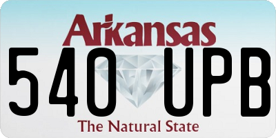 AR license plate 540UPB