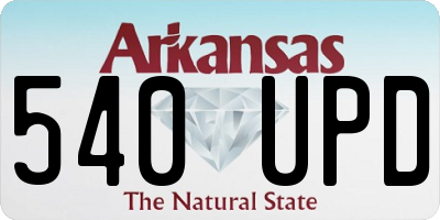 AR license plate 540UPD