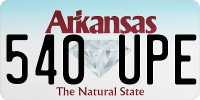 AR license plate 540UPE