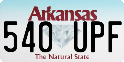 AR license plate 540UPF