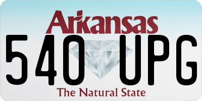 AR license plate 540UPG