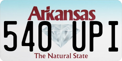 AR license plate 540UPI