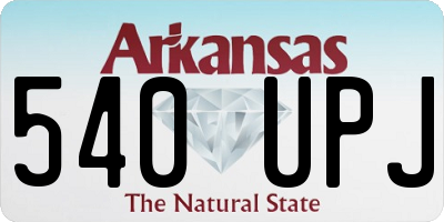 AR license plate 540UPJ