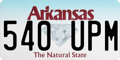AR license plate 540UPM