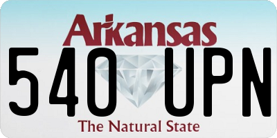 AR license plate 540UPN