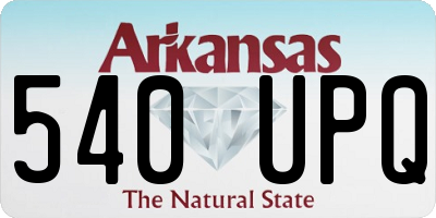 AR license plate 540UPQ
