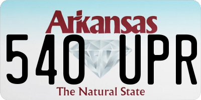 AR license plate 540UPR