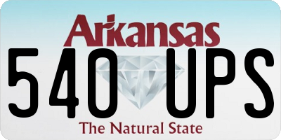 AR license plate 540UPS