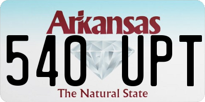 AR license plate 540UPT