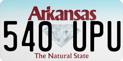AR license plate 540UPU