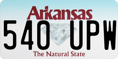 AR license plate 540UPW
