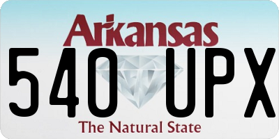 AR license plate 540UPX