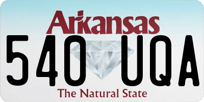 AR license plate 540UQA