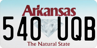 AR license plate 540UQB