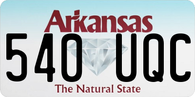 AR license plate 540UQC