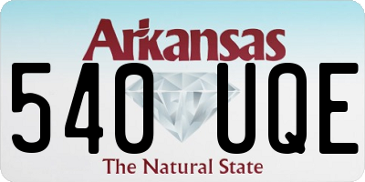 AR license plate 540UQE