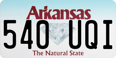 AR license plate 540UQI