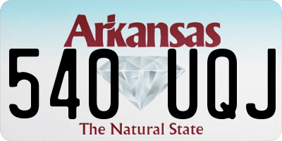 AR license plate 540UQJ