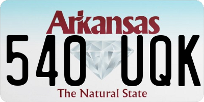 AR license plate 540UQK