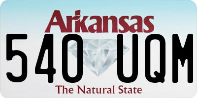 AR license plate 540UQM