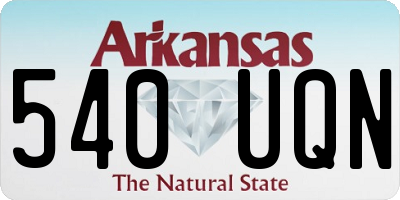 AR license plate 540UQN