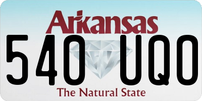 AR license plate 540UQO