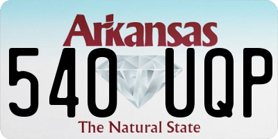 AR license plate 540UQP