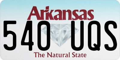 AR license plate 540UQS