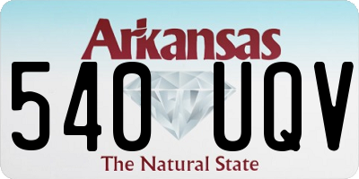 AR license plate 540UQV
