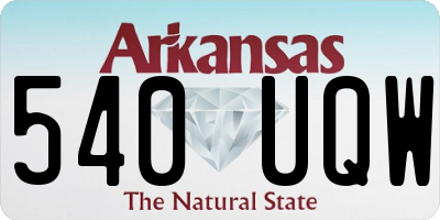 AR license plate 540UQW
