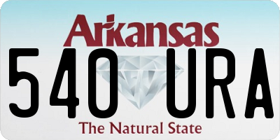 AR license plate 540URA