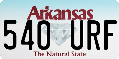 AR license plate 540URF