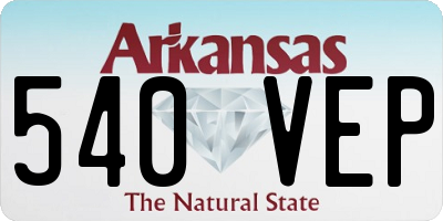 AR license plate 540VEP