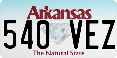 AR license plate 540VEZ