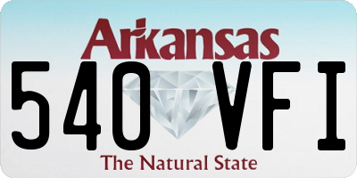 AR license plate 540VFI