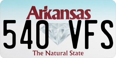 AR license plate 540VFS