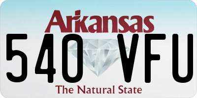AR license plate 540VFU