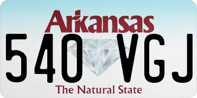 AR license plate 540VGJ